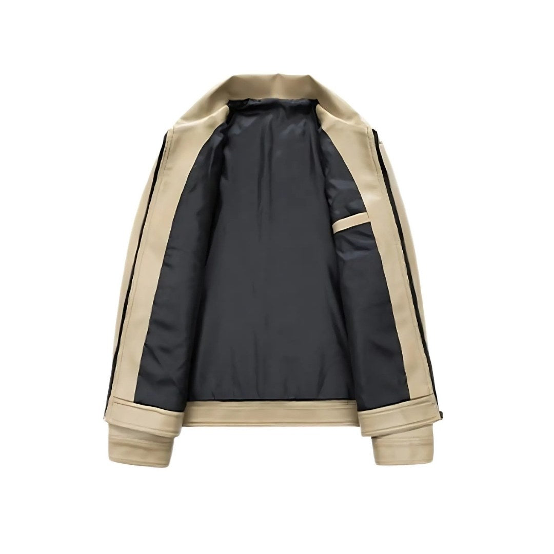 Faux Leather Zip Jacket