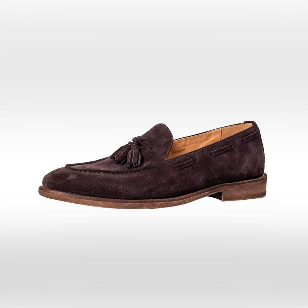 Suede Tassel Loafers with Leather Lining