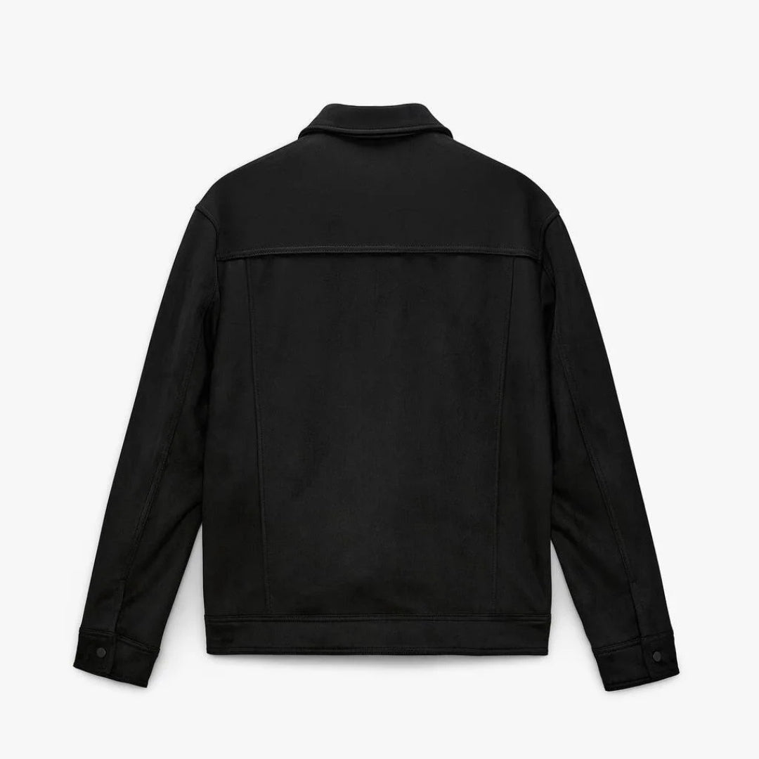 Faux Suede Lapel Jacket
