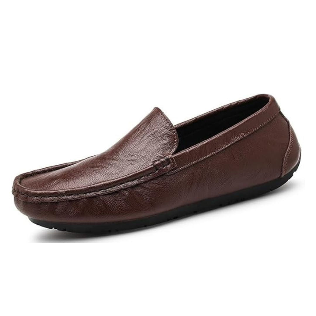 Italian Style Leather Boat Loafers