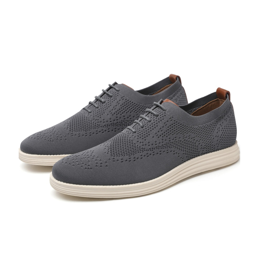 Lightweight Knit Mesh Soft Sole Oxford Style Trainers
