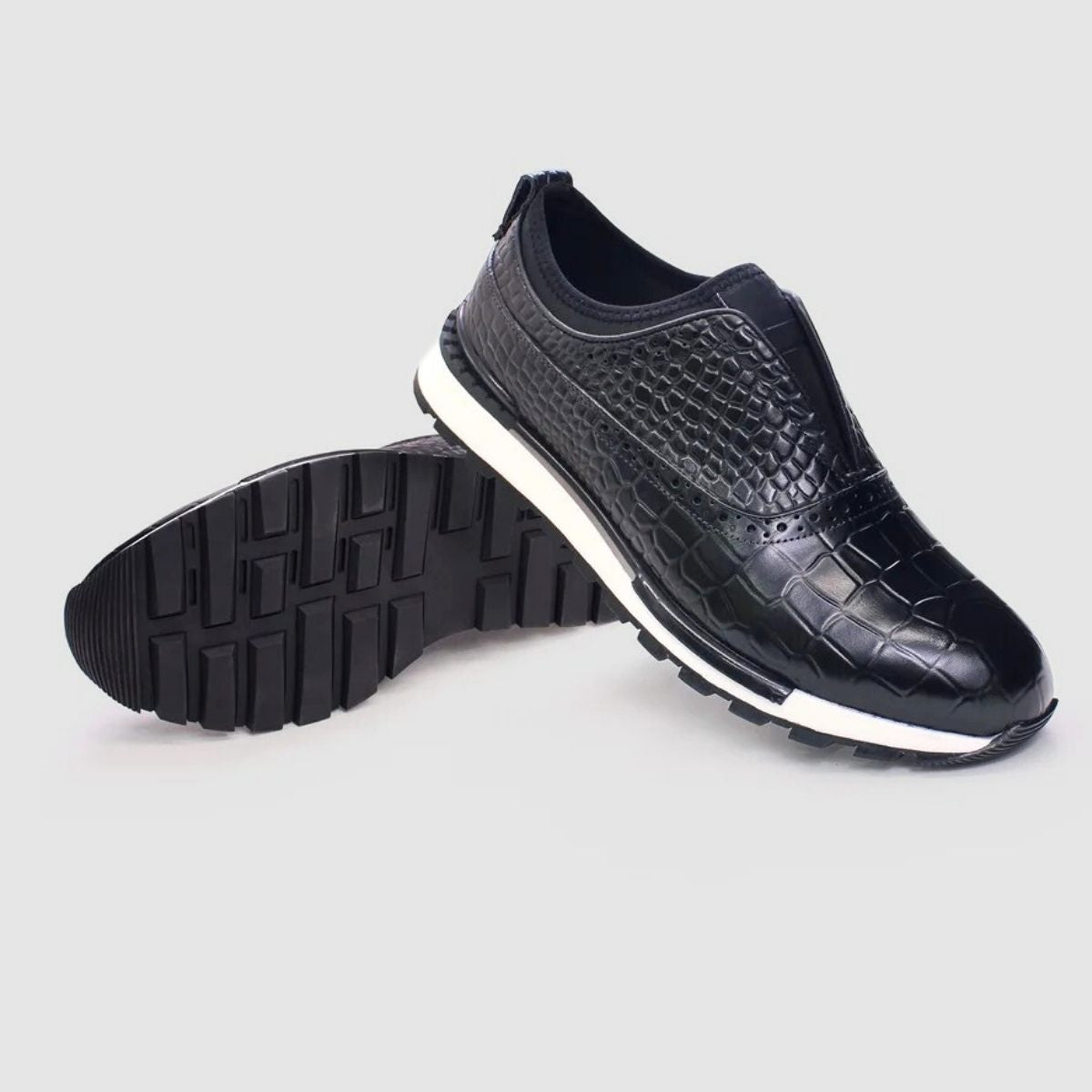 Slip On Crocodile-Pattern Sneakers