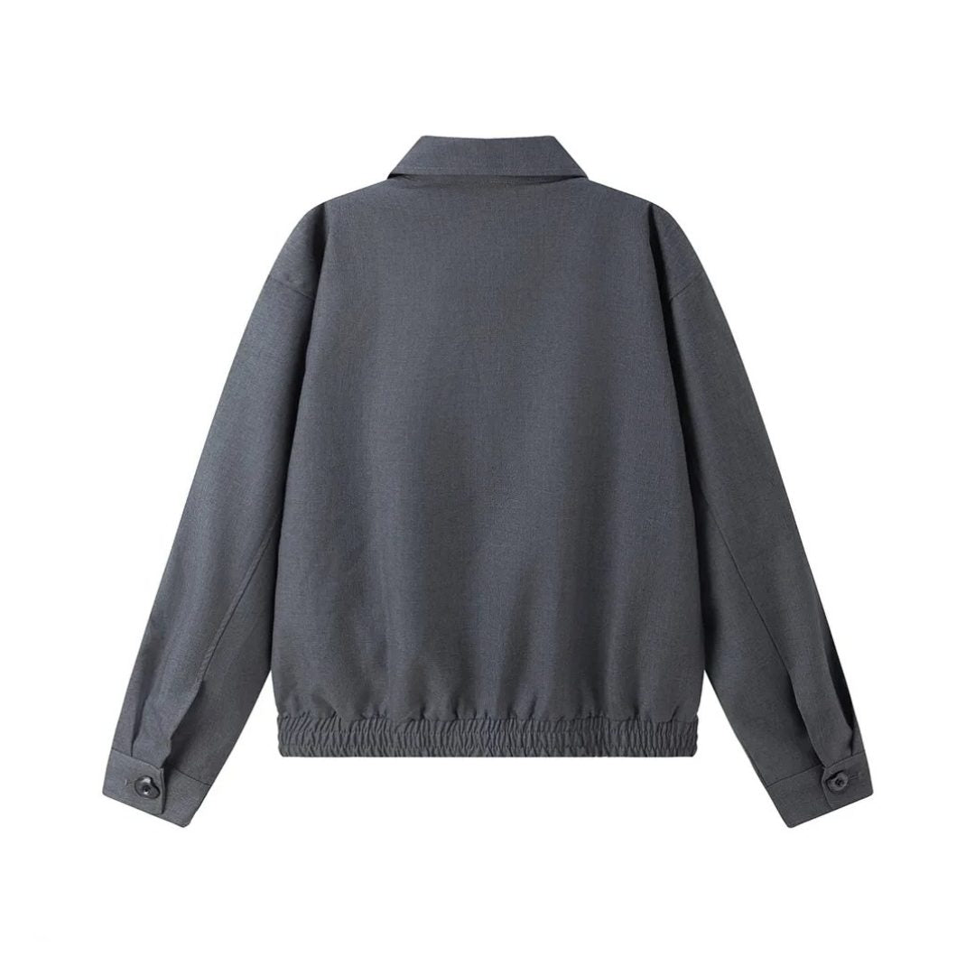 Minimalist Grey Harrington Jacket