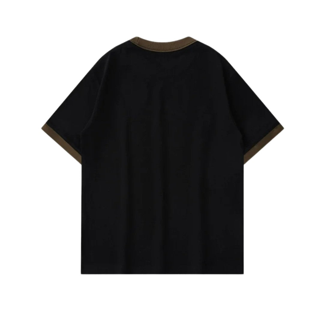 Vintage Contrast Trim Crewneck T-Shirt