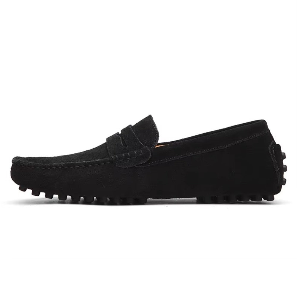 Suede Leather Driving Loafers