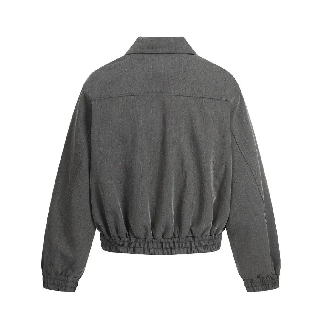 Grey Harrington Jacket with Lapel Collar