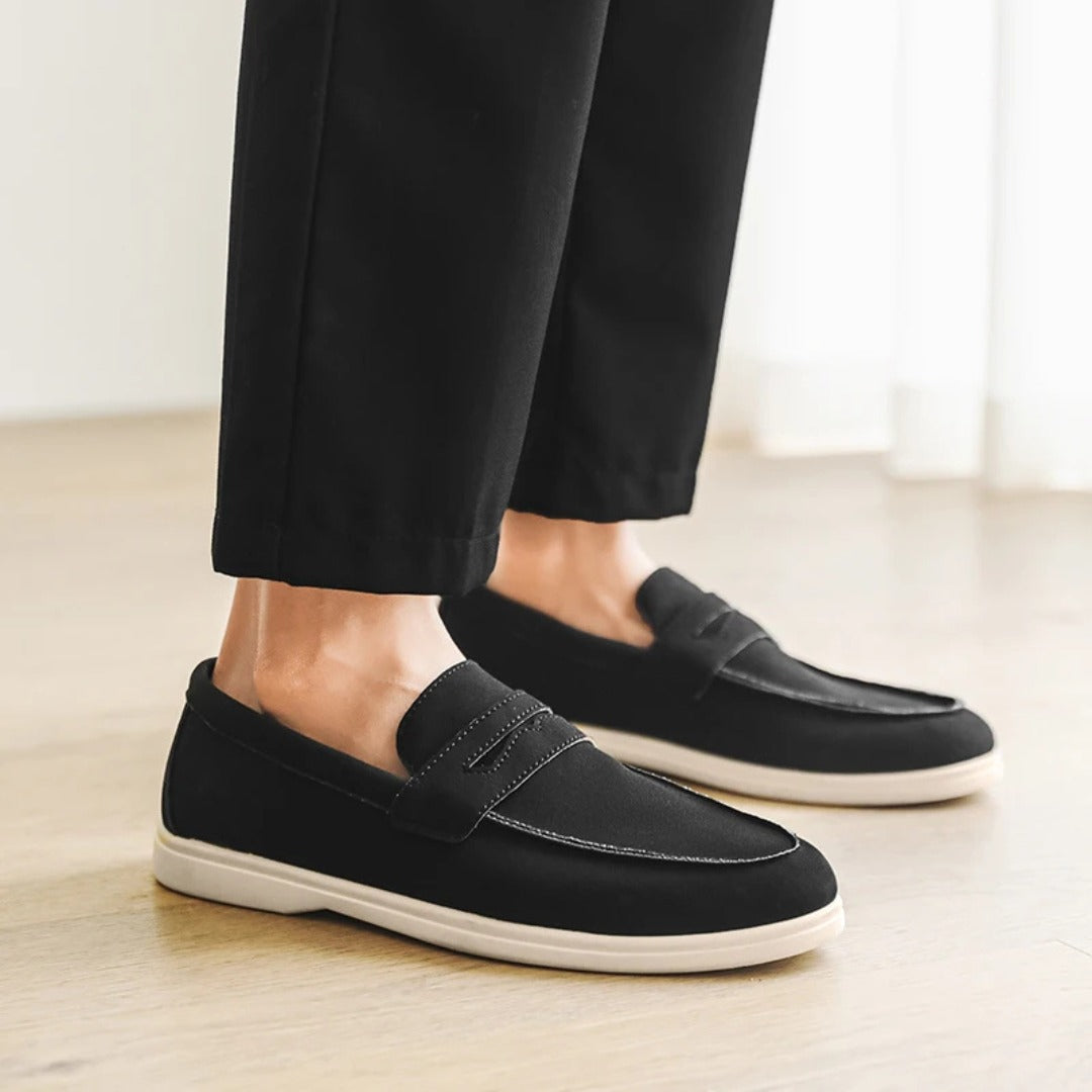 Classic Comfort Sole Suede Penny Loafers