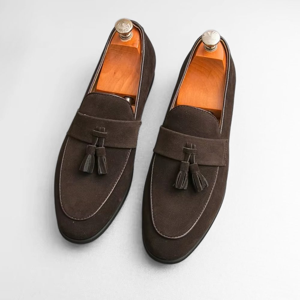 Casual Suede Leather Tassel Loafers