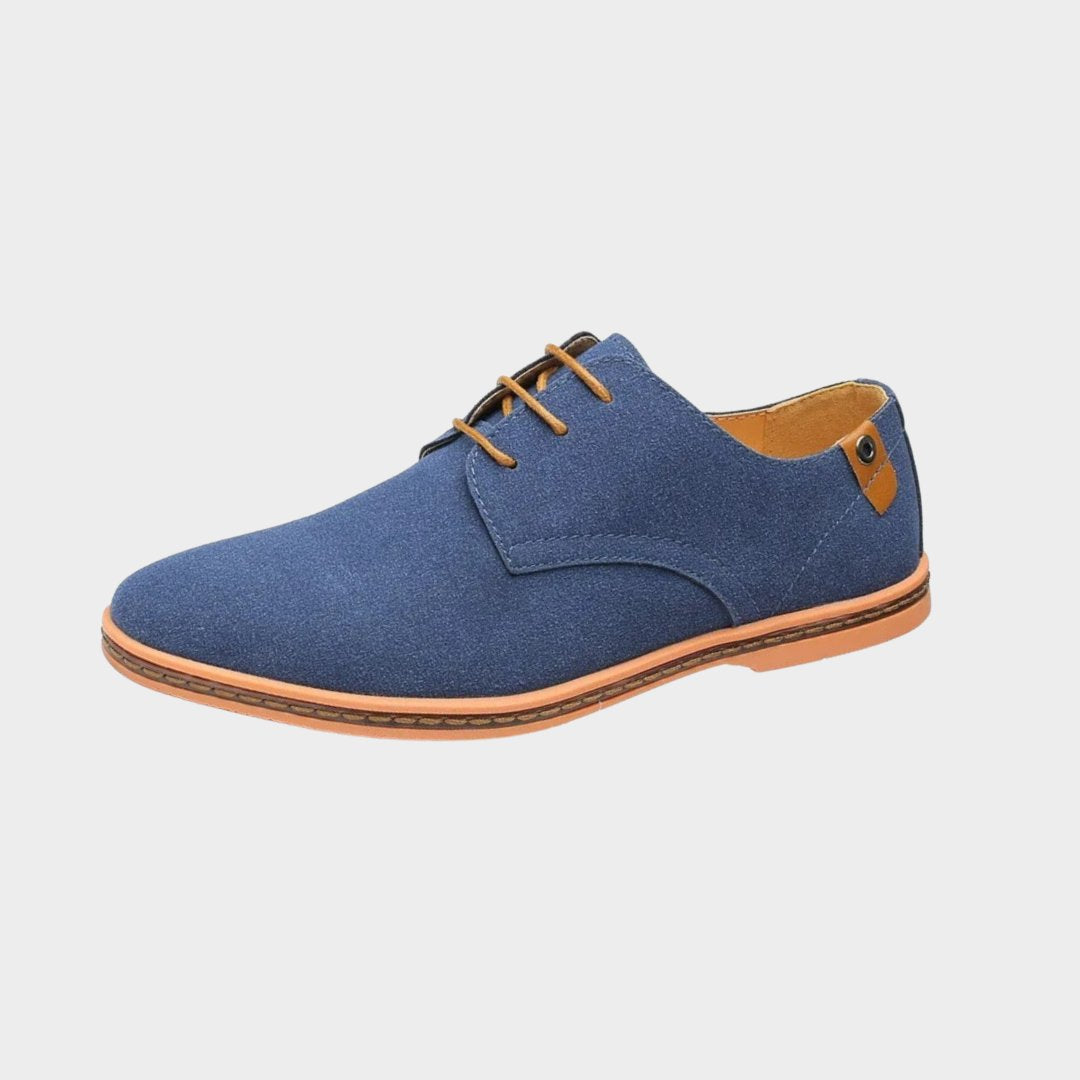 Suede Smart Casual Derby Shoes with Cushioned Comfort