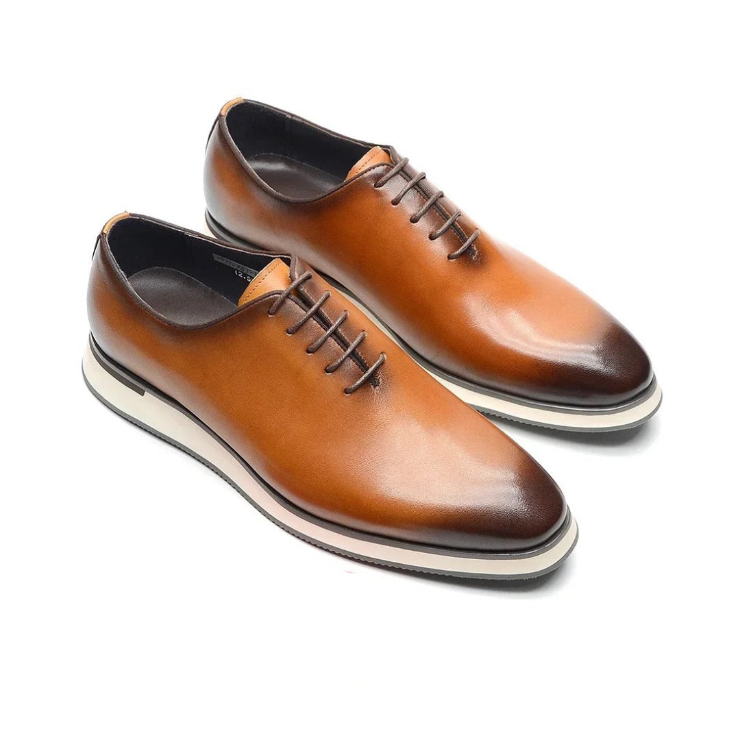 Whole-Cut Leather Oxford Dress Sneakers
