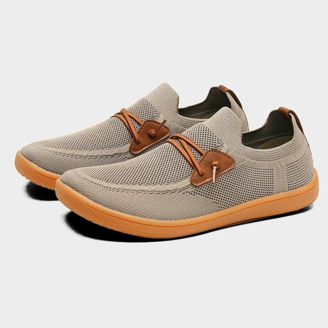 Breathable Wide-Toe Barefoot Mesh Trainers with Flexible Rubber Sole