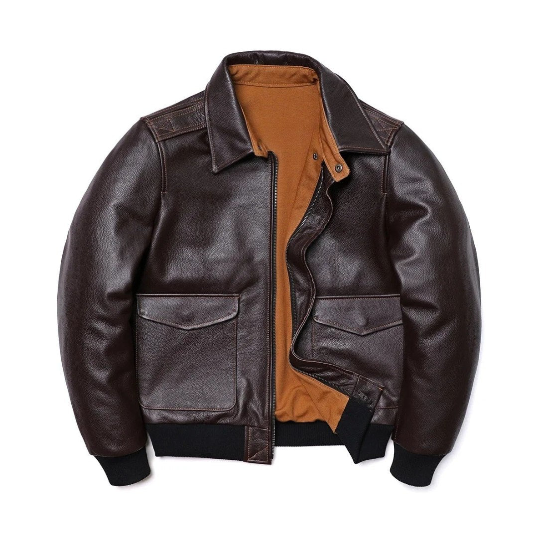 Heavy Leather Airborne Bomber Jacket