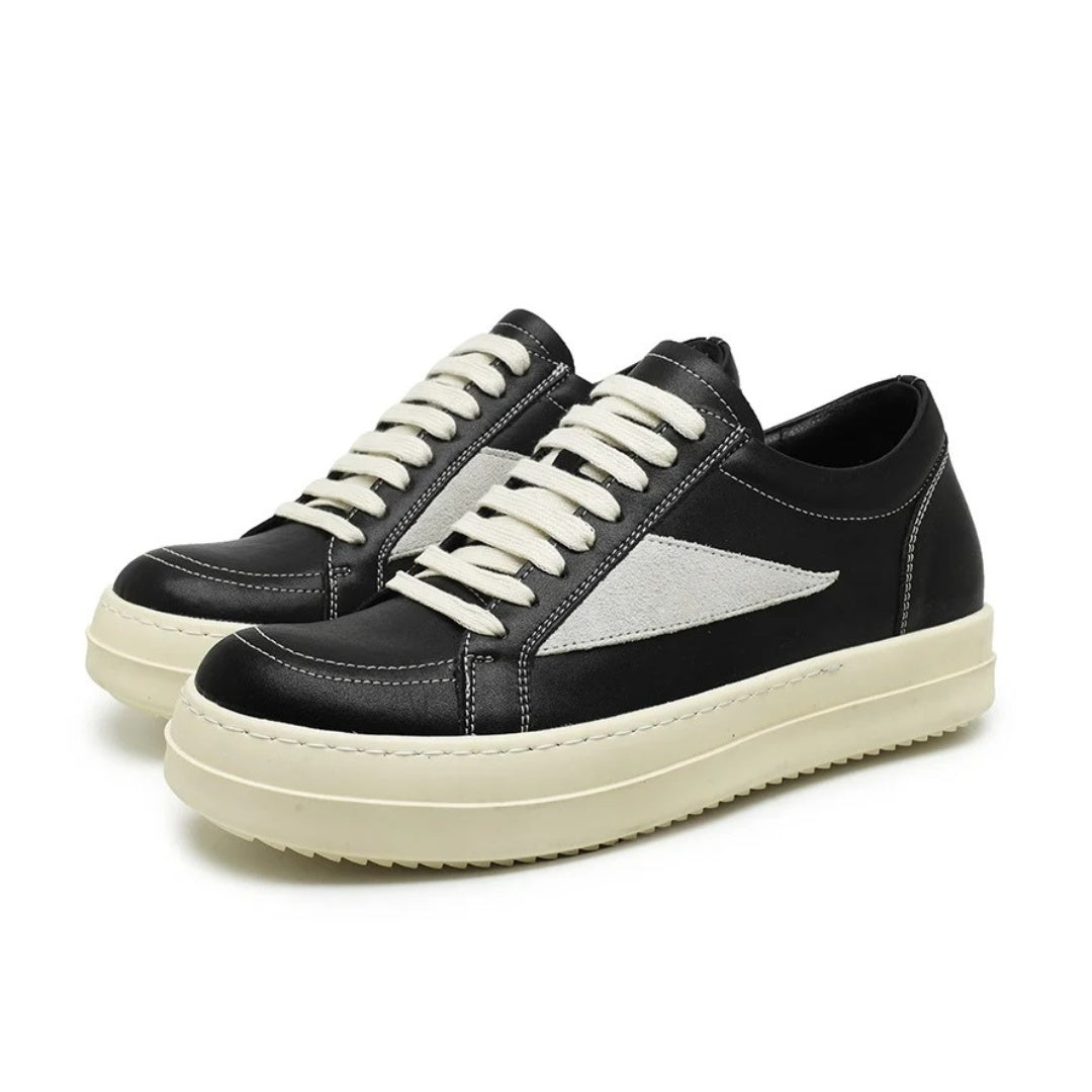 Black Retro Platform Skate Sneakers