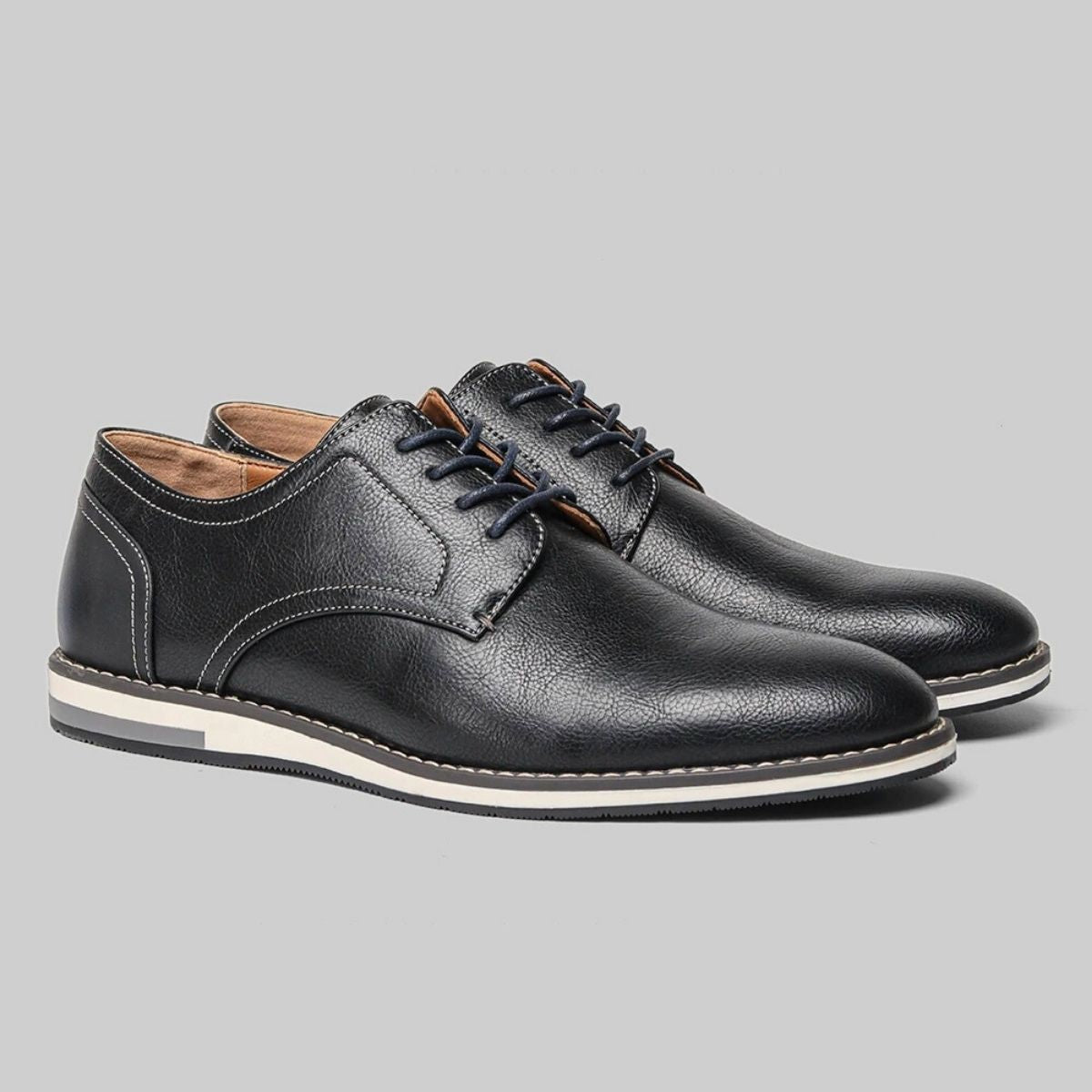 Classic Black Derby Style Sneakers