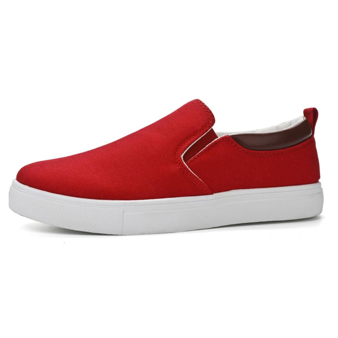 Breathable Canvas Slip-On Sneakers