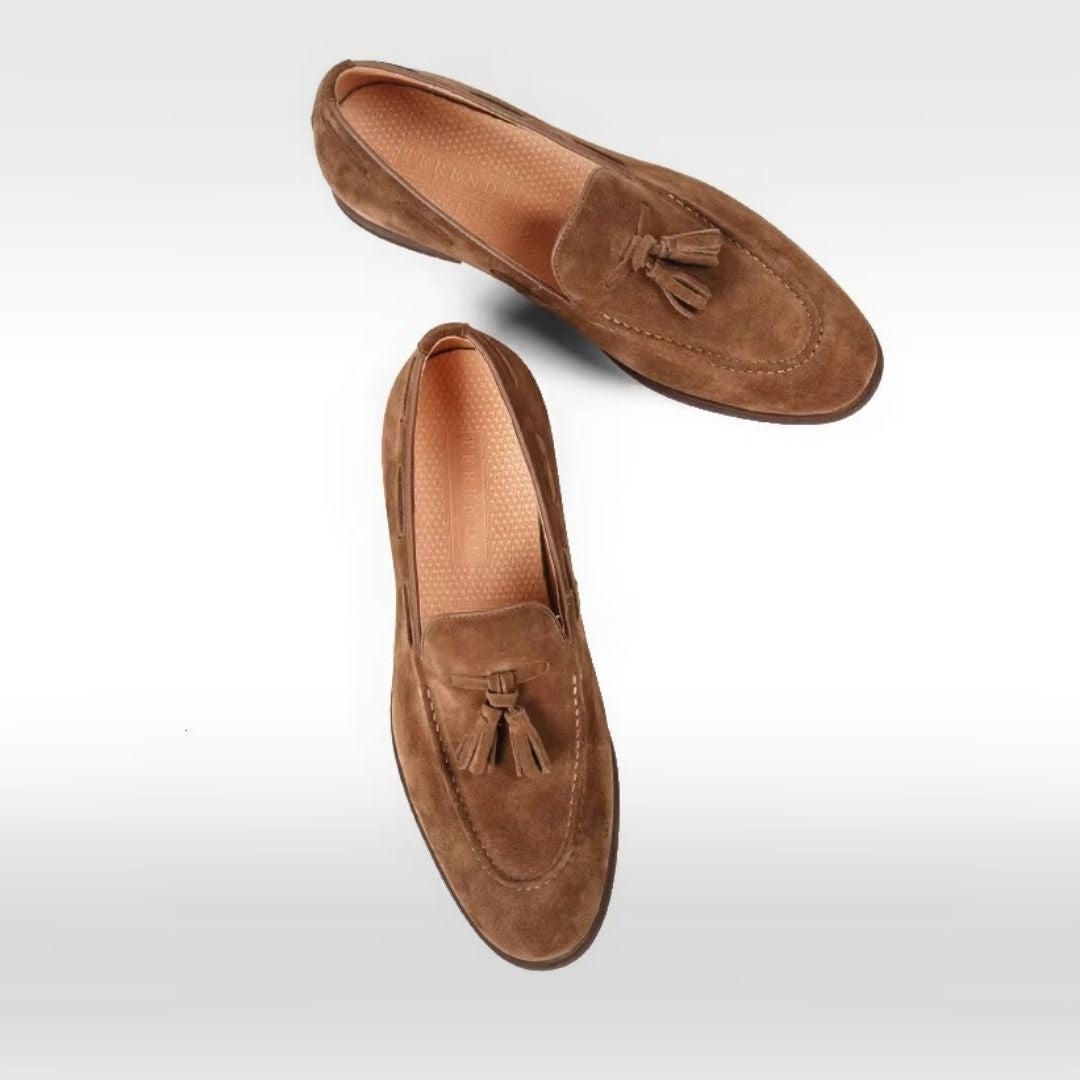 Suede Tassel Loafers with Leather Lining