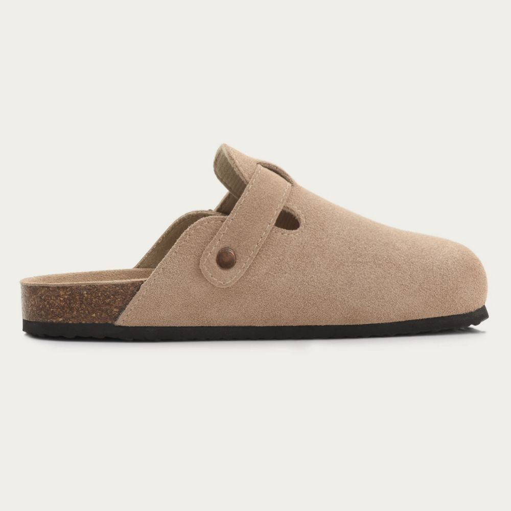 Suede Buckle Strap Sandals