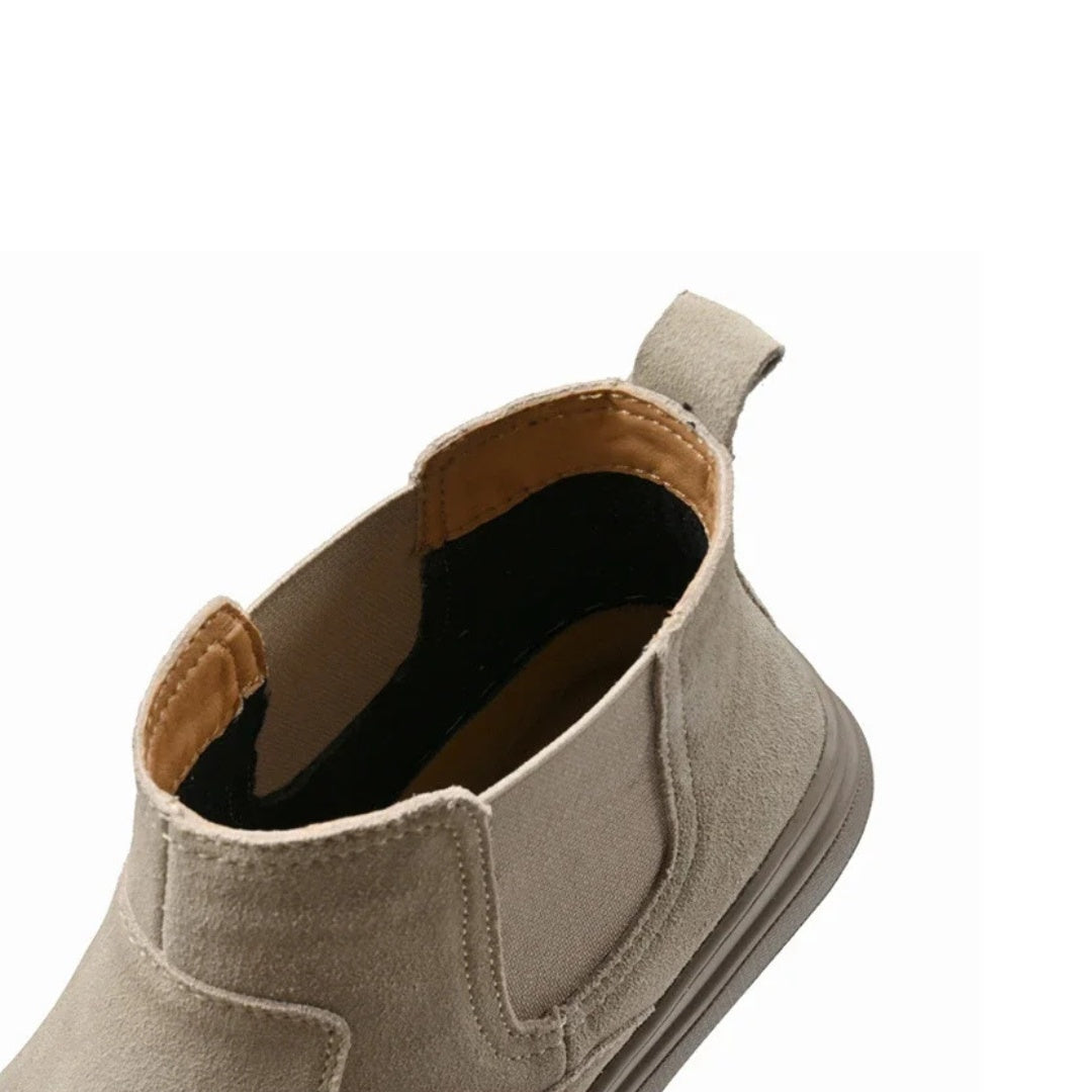 Suede Smart-Casual Leather Slip-On Chelsea Winter Boots