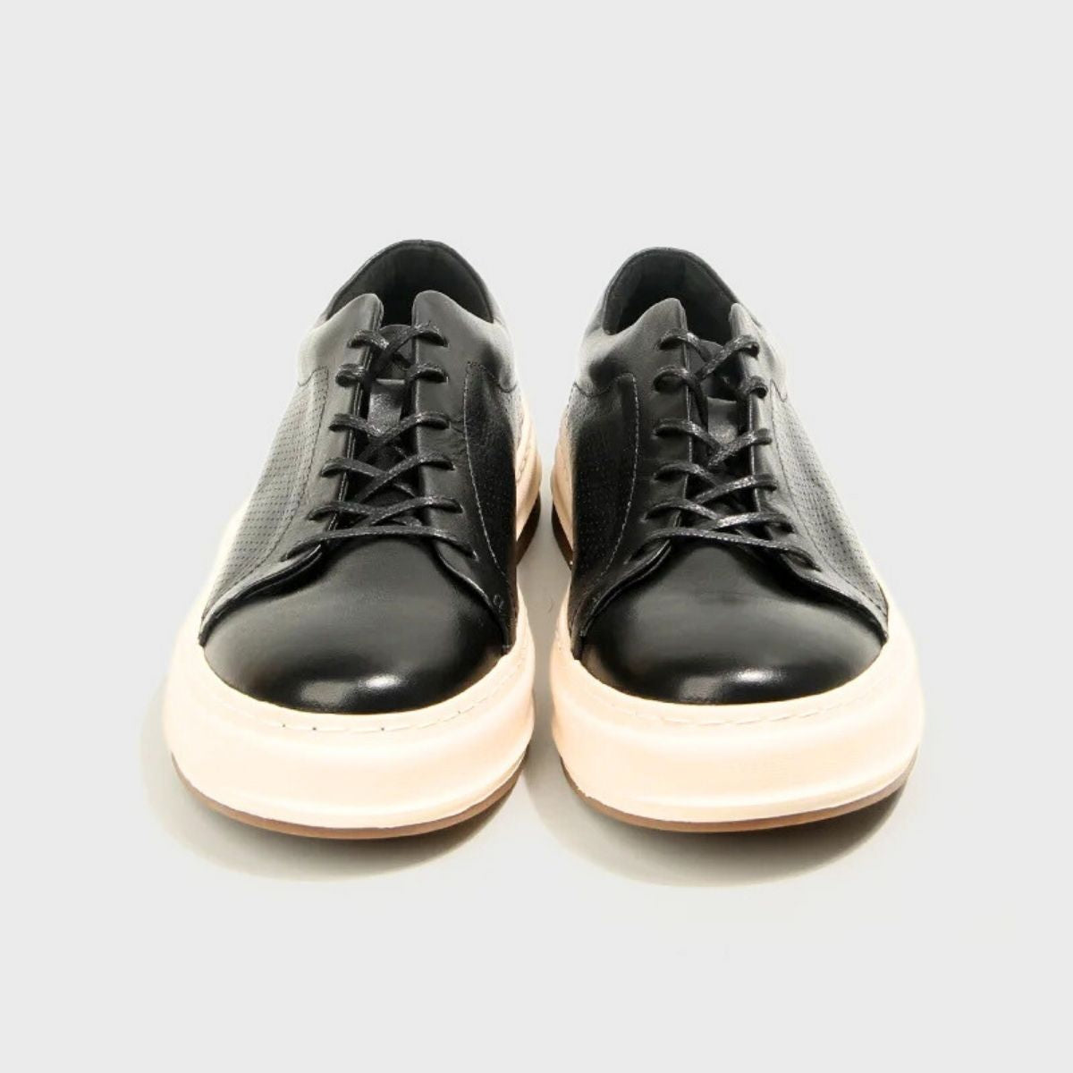 Lifted Sole Leather Sneakers