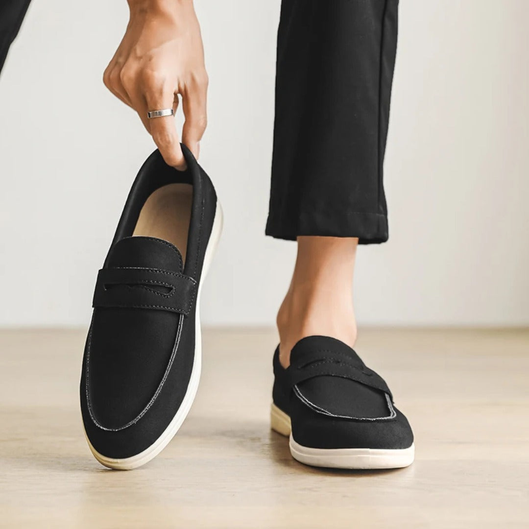 Classic Comfort Sole Suede Penny Loafers