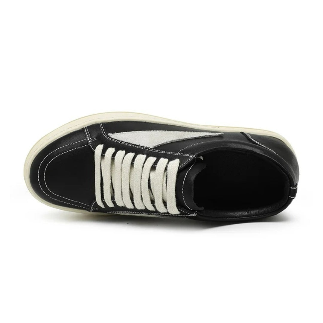Black Retro Platform Skate Sneakers