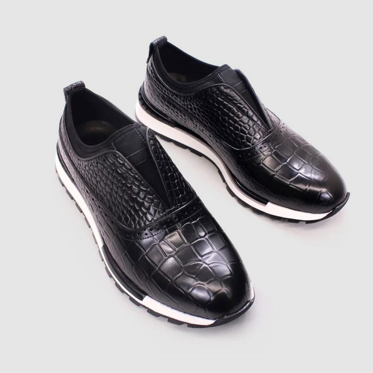 Slip On Crocodile-Pattern Sneakers