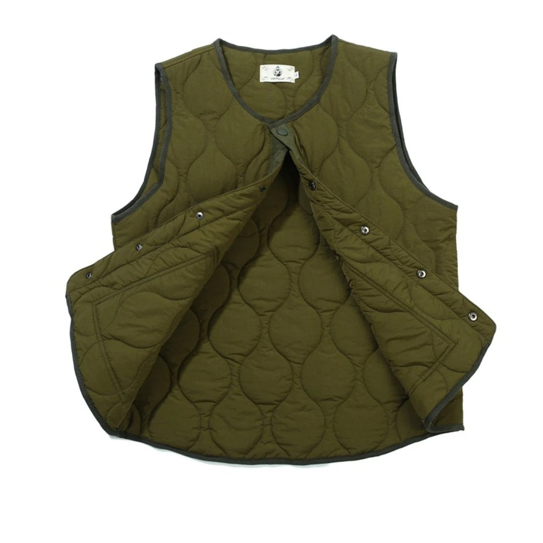 Quilted Cotton Padded Hunter Vest With Patchwork Detailing