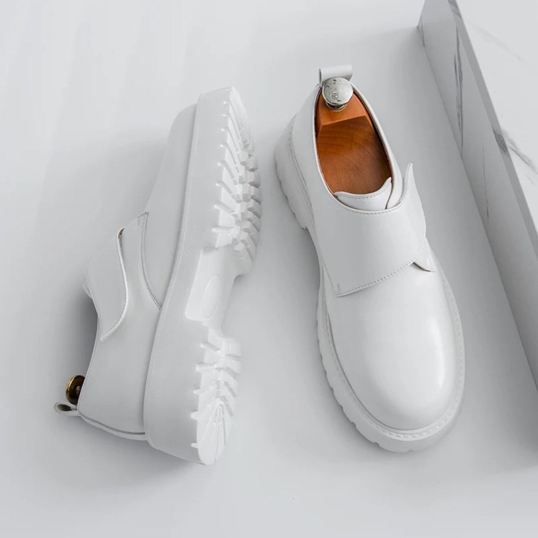 Chunky Platform Hook and Loop Strap Oxford Shoes
