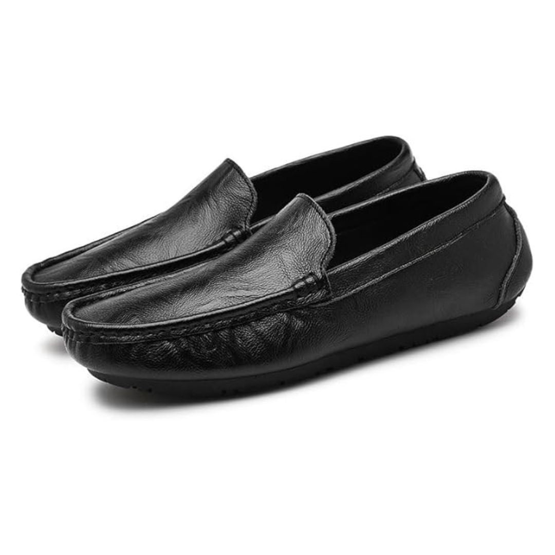 Italian Style Leather Boat Loafers