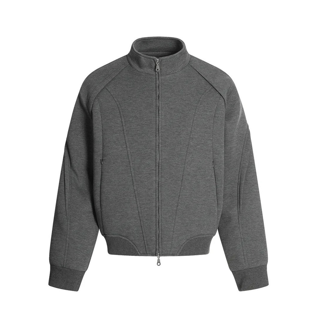 Tailored-Fit Spliced Sport Sweatshirt with Full Zip