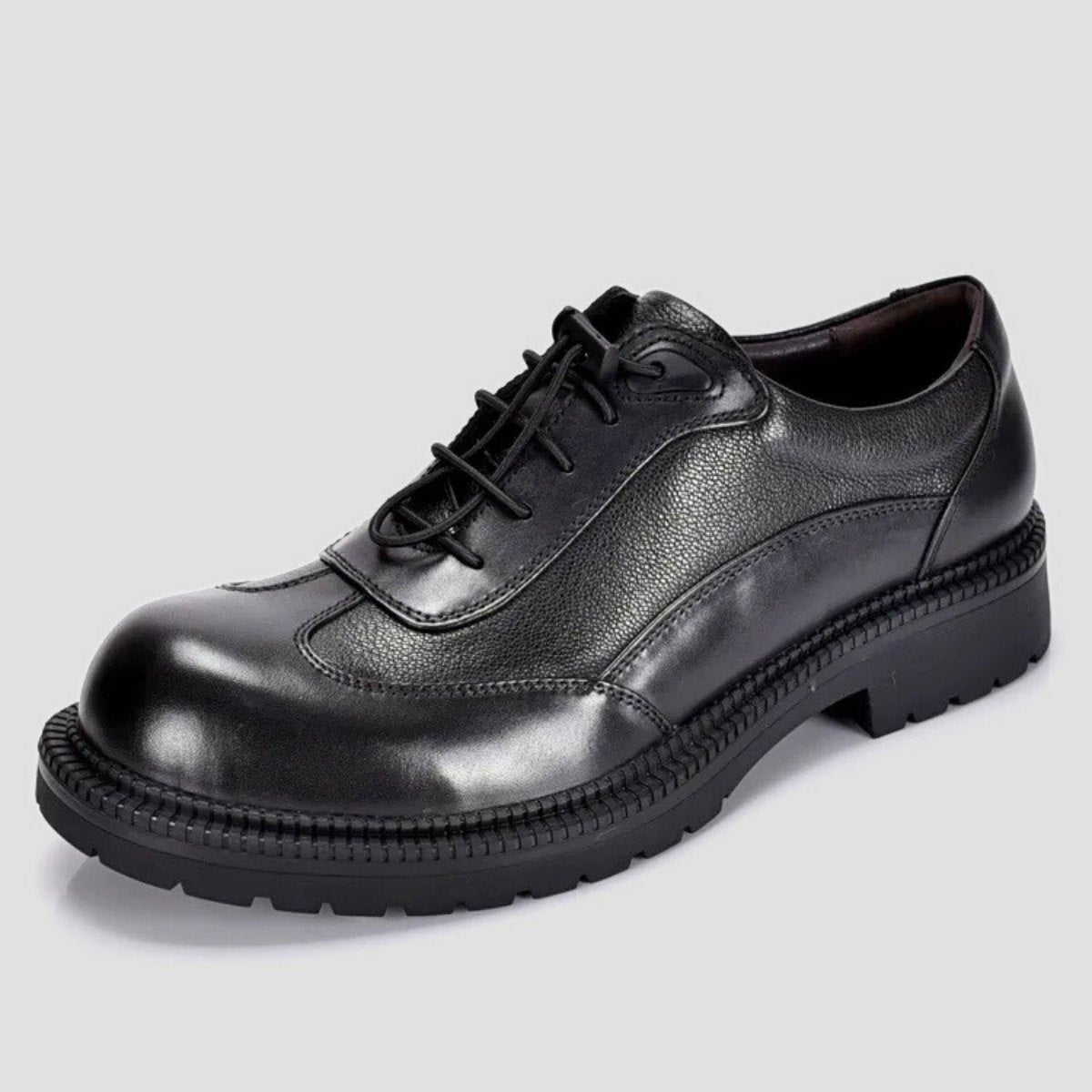 Lifted Casual Leather Derby Shoes