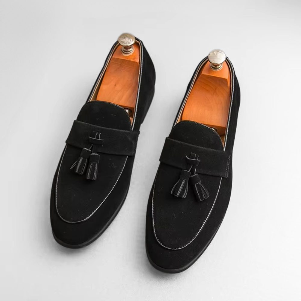 Casual Suede Leather Tassel Loafers