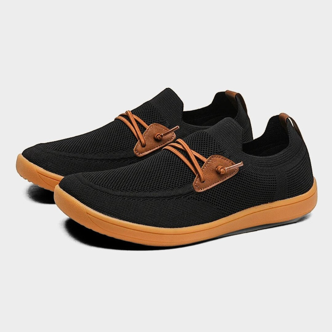 Breathable Wide-Toe Barefoot Mesh Trainers with Flexible Rubber Sole