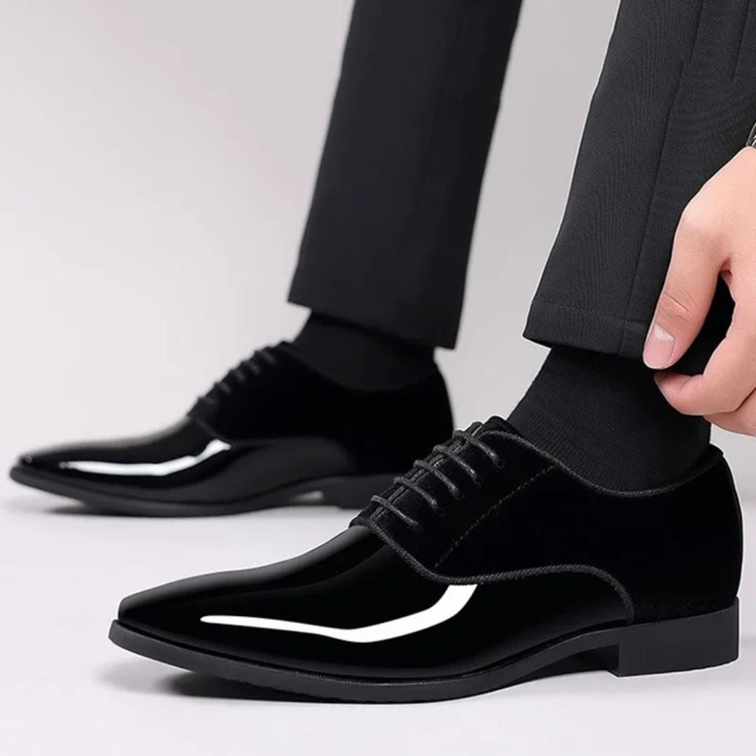 Polished Suede Leather Oxford Shoes
