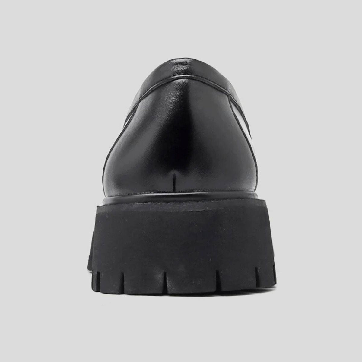 Black and White Leather Horsebit Loafers