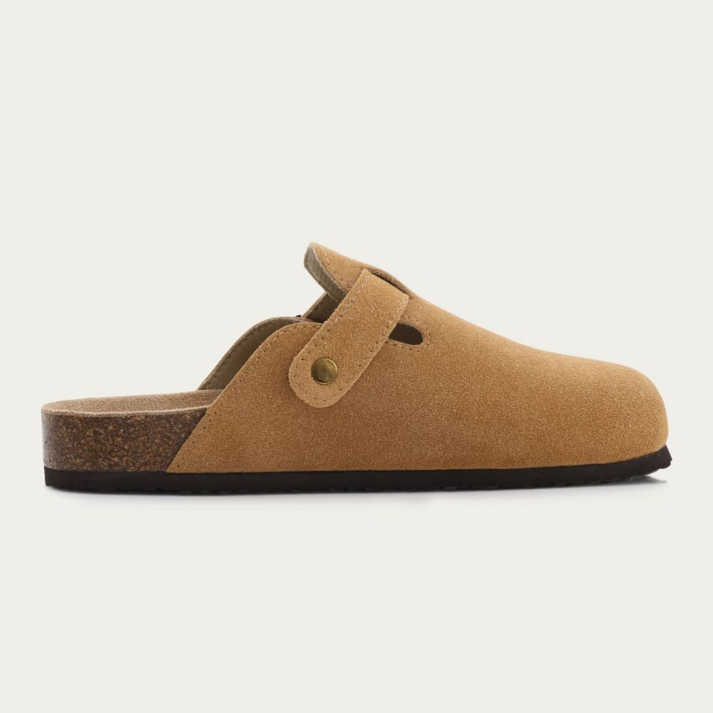 Suede Buckle Strap Sandals