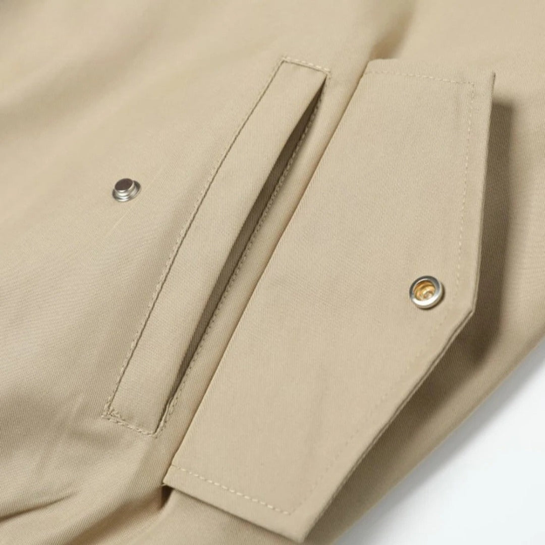 Checked Collar Zip Jacket