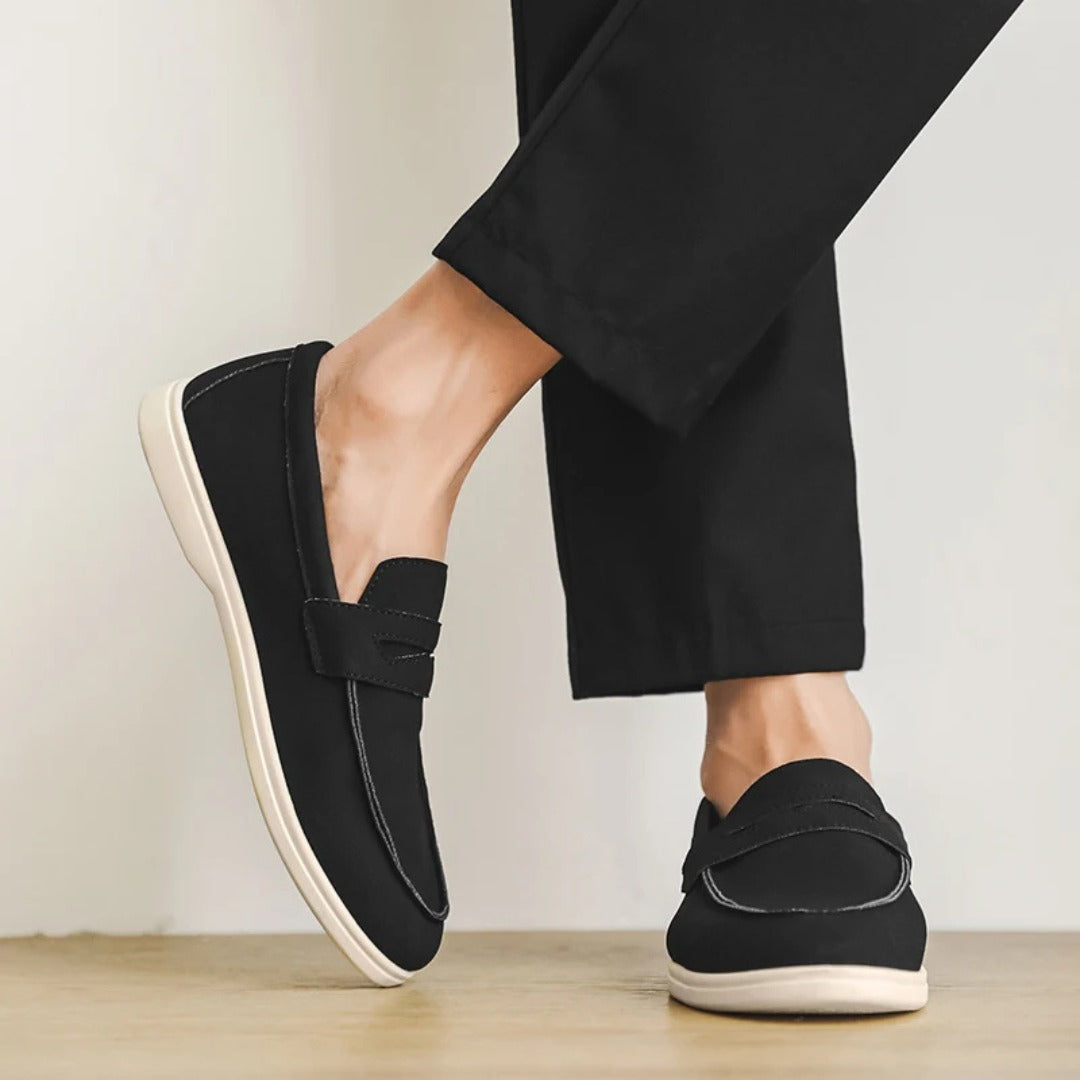 Classic Comfort Sole Suede Penny Loafers