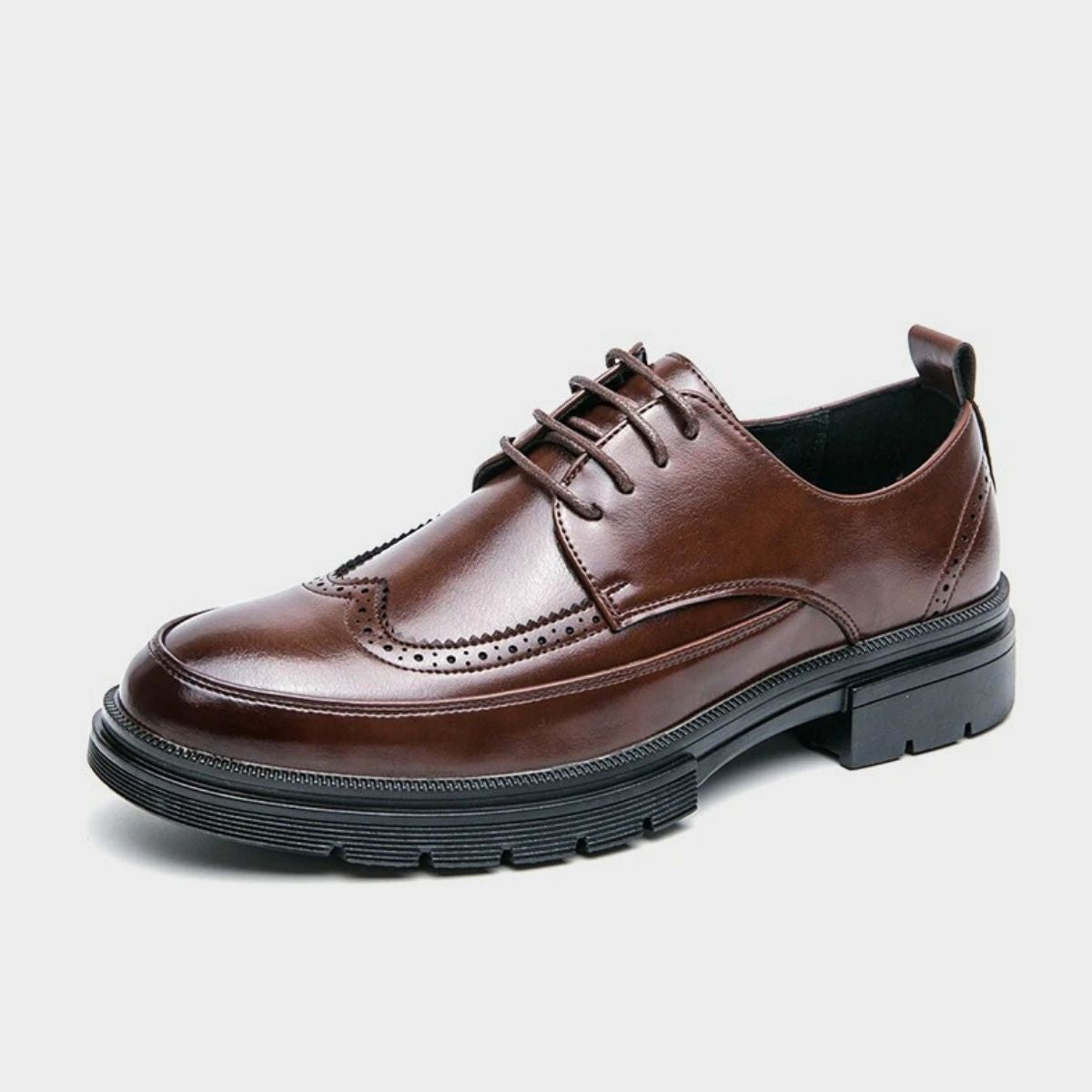 Leather Wingtip Oxford Dress Shoes