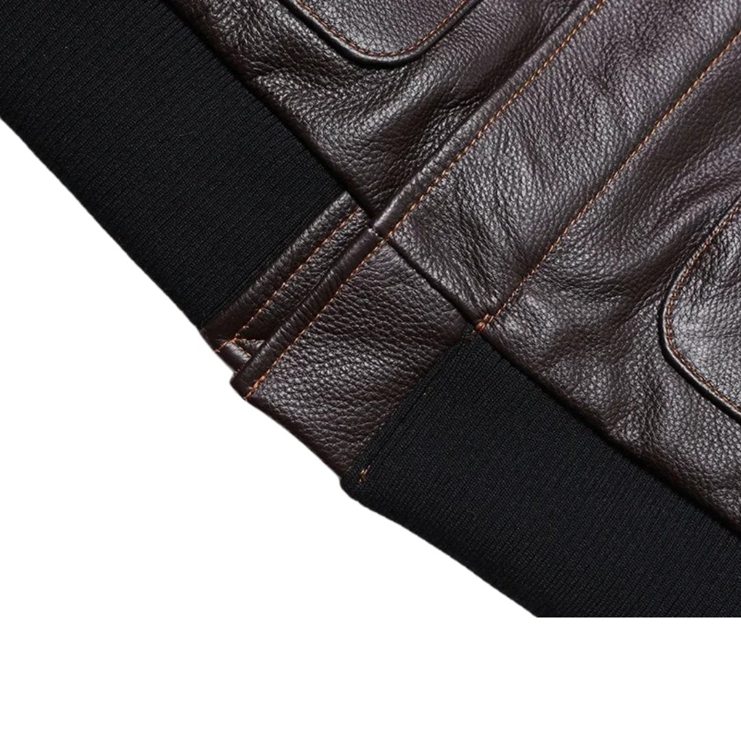 Heavy Leather Airborne Bomber Jacket