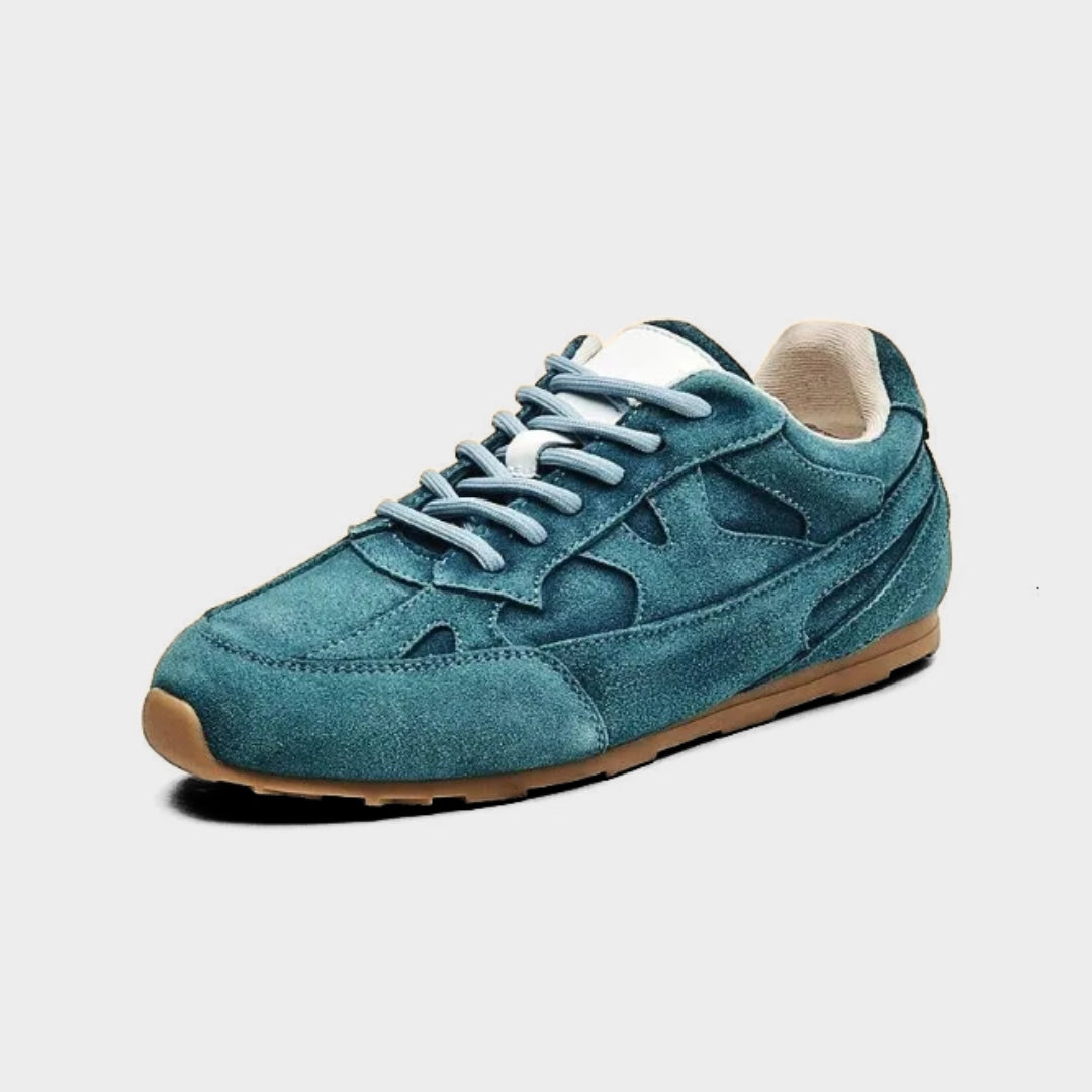 Suede Leather Flat Retro Trainers