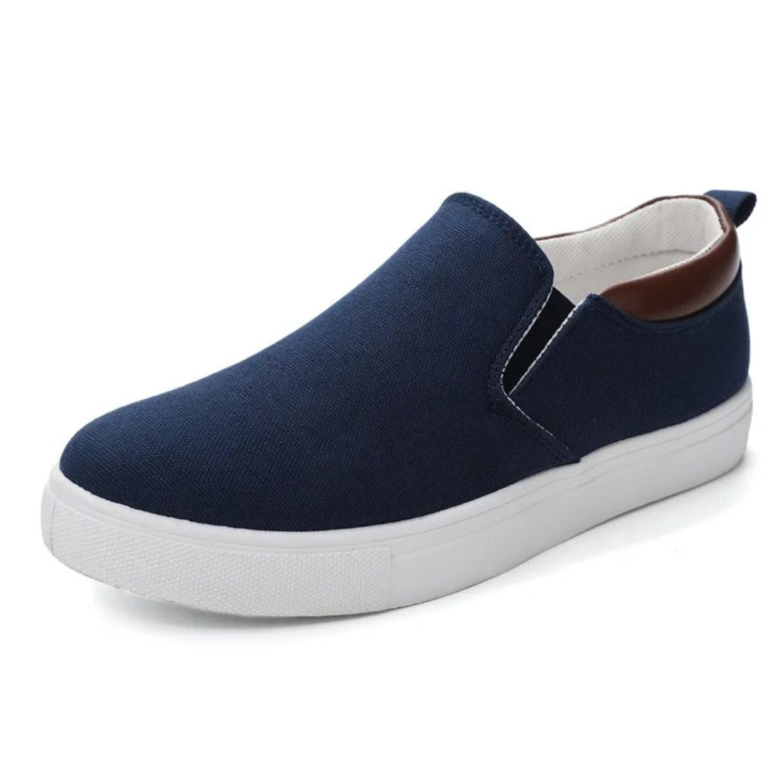 Breathable Canvas Slip-On Sneakers