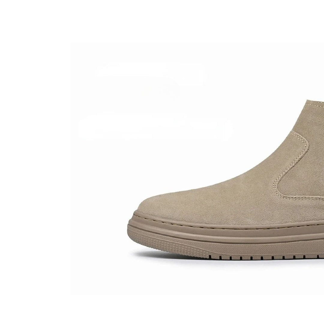 Suede Smart-Casual Leather Slip-On Chelsea Winter Boots
