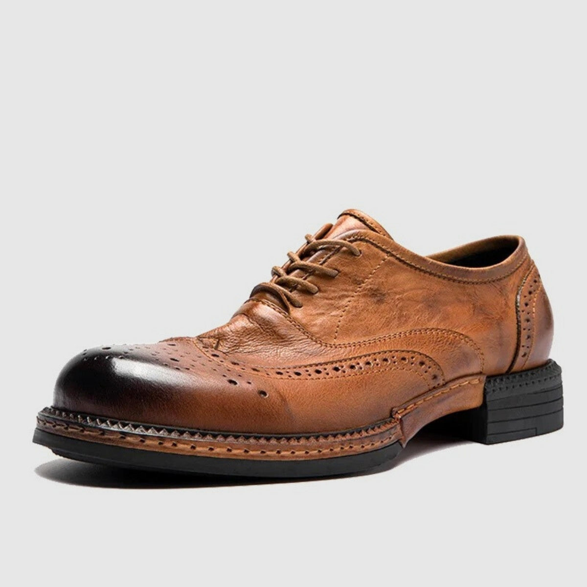Brogue Derby Shoes with Thick Sole