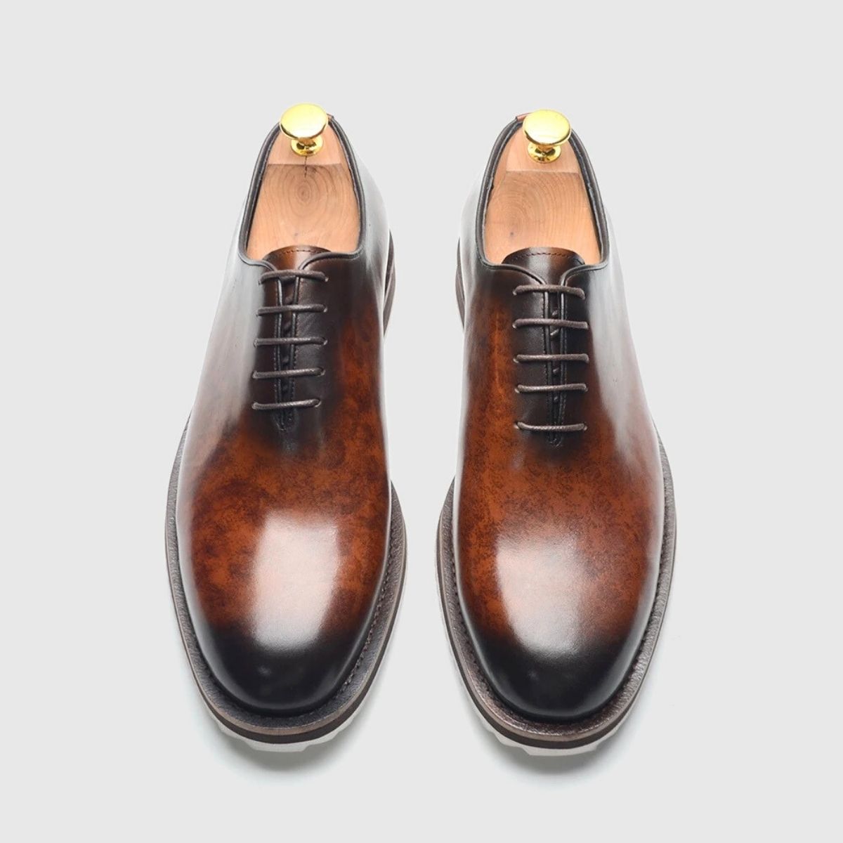 Soft-Sole Leather Oxford Dress Shoes