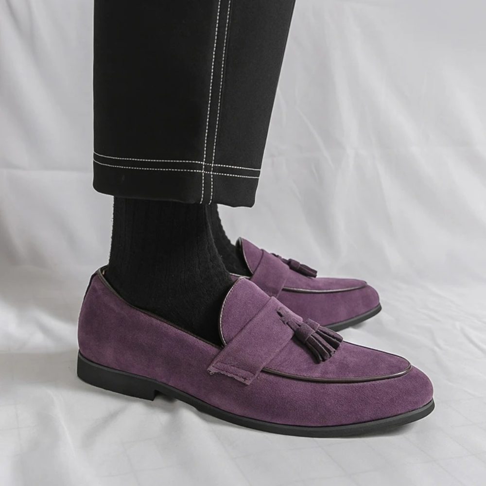 Casual Suede Leather Tassel Loafers
