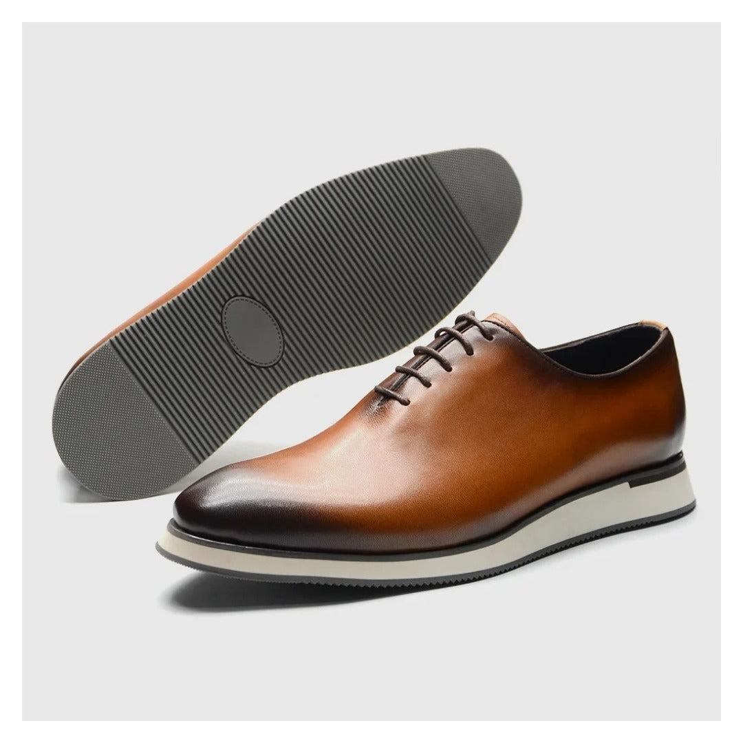 Whole-Cut Leather Oxford Dress Sneakers