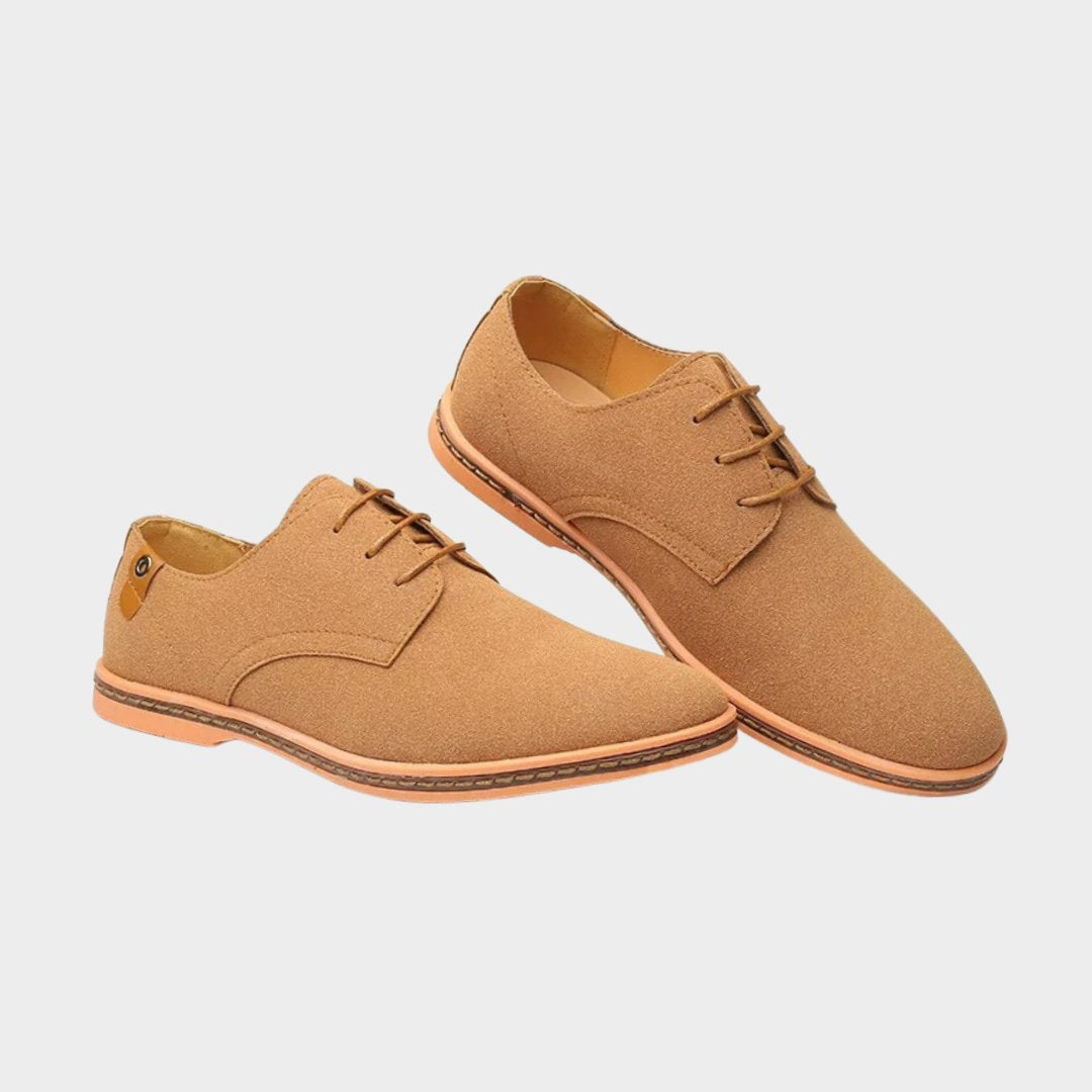 Suede Smart Casual Derby Shoes with Cushioned Comfort