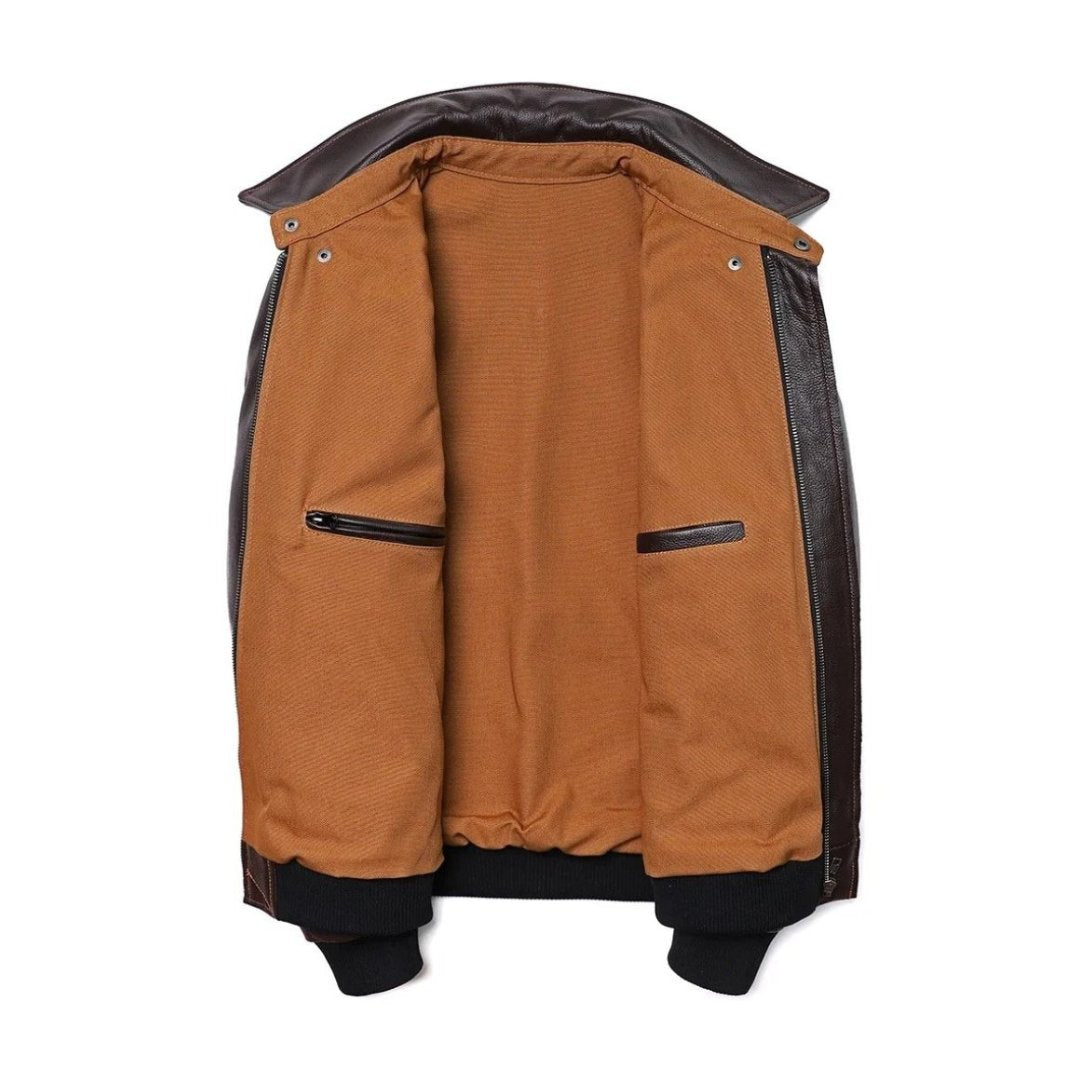 Heavy Leather Airborne Bomber Jacket