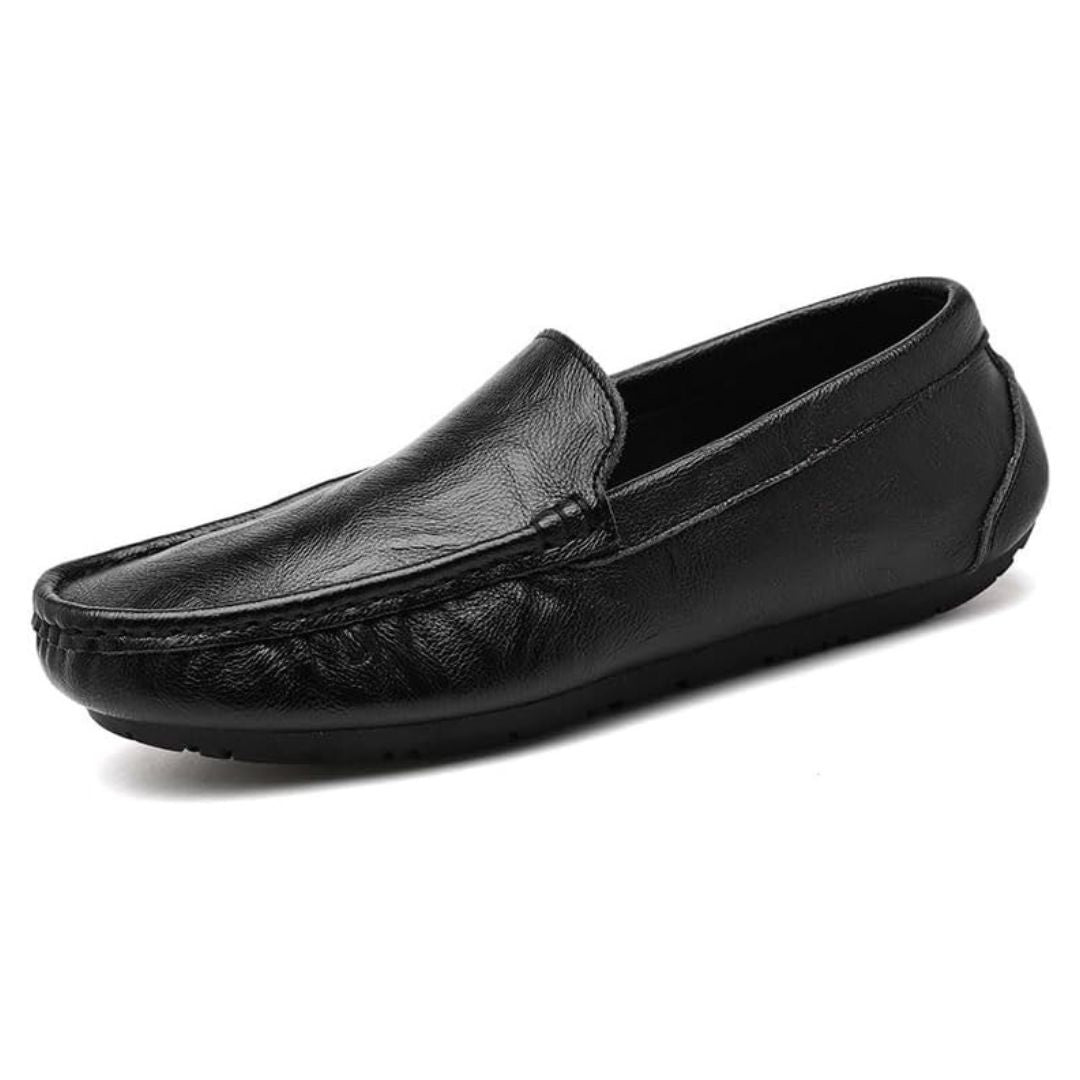 Italian Style Leather Boat Loafers